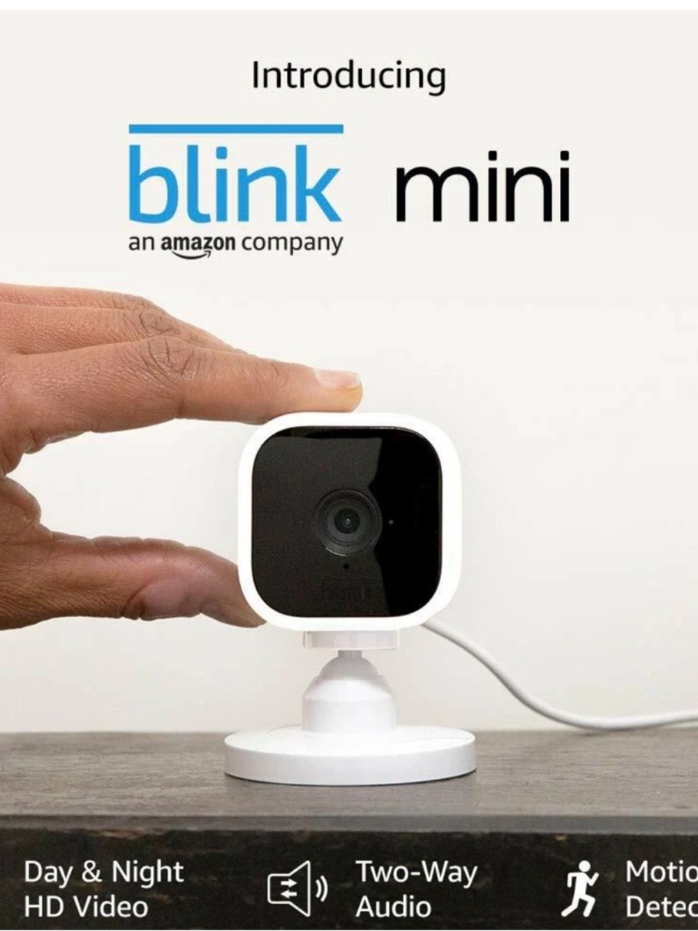 Blink Mini Compact indoor plug-in smart security camera, 1080 HD 1 Camera SEALED